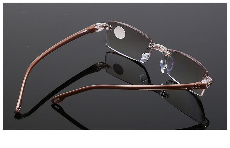 Stylish Fashionable  Blue Light Blocking Rimless Reading Glasses Women Men Simple Modern Square Frameless Diopters Glasses Frameless Reading Glasses Blue Light Blocking Rimless Computer Reader Lightweight Anti Glare Filter Eyeglasses Stevvex