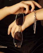 Stylish Fashionable Women Sunglasses Trending & Luxury  Square Popular Design Men Glasses New Vintage Metal Black Comfortable Lenses Outdoor Travel Driving Sunglasses Stevvex
