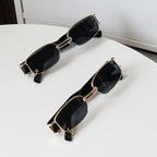 Stylish Fashionable Women Sunglasses Trending & Luxury  Square Popular Design Men Glasses New Vintage Metal Black Comfortable Lenses Outdoor Travel Driving Sunglasses Stevvex