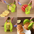 Stylish Handheld Kitchenware Tomato Slicer Bread Clip Fruit and Vegetable Cutter Potato Creative Gadget Kitchen Accessories Stevvex