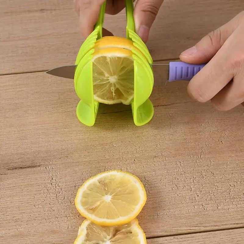 Stylish Handheld Kitchenware Tomato Slicer Bread Clip Fruit and Vegetable Cutter Potato Creative Gadget Kitchen Accessories Stevvex