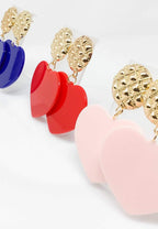 Stylish Heart Shaped Drop Dangle Earrings for Women