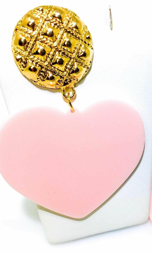 Stylish Heart Shaped Drop Dangle Earrings for Women