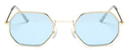 Stylish Hexagon Trendy Colorful Sunglasses For Women New Metal Luxury Summer Eyewear Women New Stainless Steel Lightweight Frame Cool Style Outdoor Travel UV Glasses Stevvex