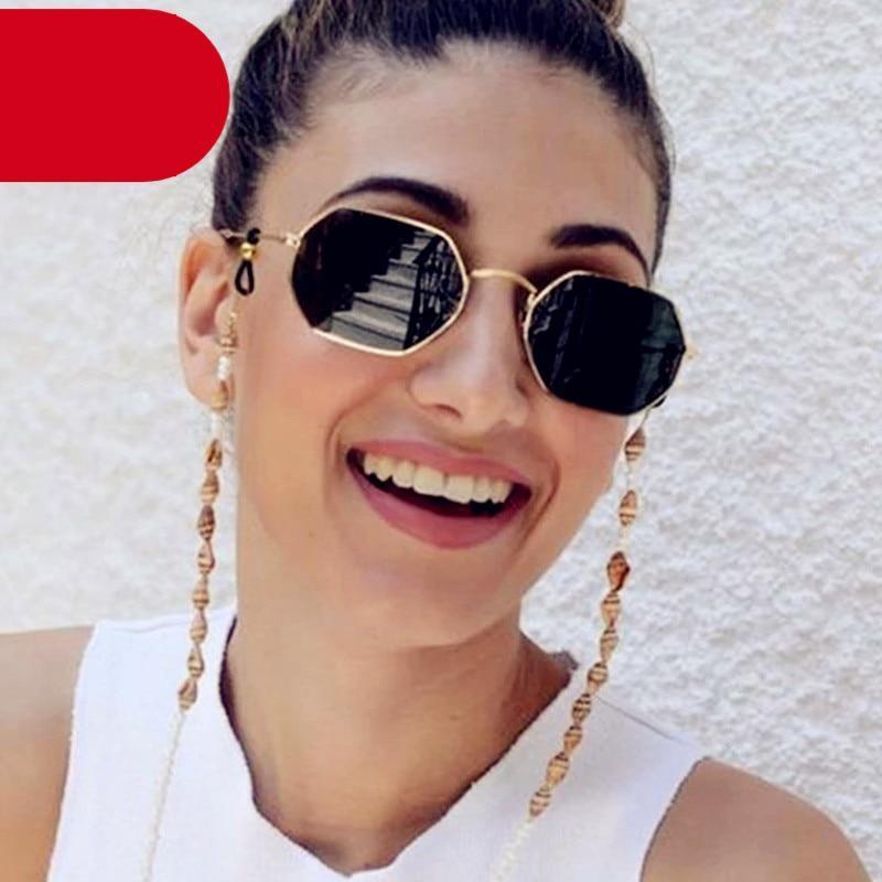 Stylish Hexagon Trendy Colorful Sunglasses For Women New Metal Luxury Summer Eyewear Women New Stainless Steel Lightweight Frame Cool Style Outdoor Travel UV Glasses Stevvex