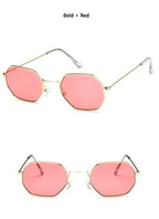Stylish Hexagon Trendy Colorful Sunglasses For Women New Metal Luxury Summer Eyewear Women New Stainless Steel Lightweight Frame Cool Style Outdoor Travel UV Glasses Stevvex