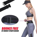 Stylish Hidden Waist Bag Sports Phone Men's Belt Bag Ultra-Thin Waterproof Mini Fanny Pack Black Reflective Runners Belt Jogging Pocket Belt Stevvex
