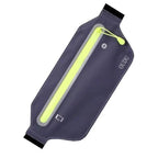 Stylish Hidden Waist Bag Sports Phone Men's Belt Bag Ultra-Thin Waterproof Mini Fanny Pack Black Reflective Runners Belt Jogging Pocket Belt Stevvex
