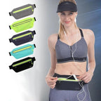 Stylish Hidden Waist Bag Sports Phone Men's Belt Bag Ultra-Thin Waterproof Mini Fanny Pack Black Reflective Runners Belt Jogging Pocket Belt Stevvex