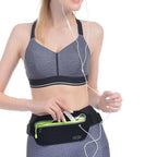 Stylish Hidden Waist Bag Sports Phone Men's Belt Bag Ultra-Thin Waterproof Mini Fanny Pack Black Reflective Runners Belt Jogging Pocket Belt Stevvex
