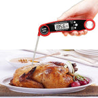 Stylish Instant Read Meat Thermometer Waterproof Ultra Fast Digital Food Water Milk Thermometer With Backlight & Calibration Digital Food Probe for Kitchen Outdoor Grilling And BBQ Stevvex