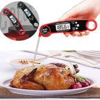 Stylish Instant Read Meat Thermometer Waterproof Ultra Fast Digital Food Water Milk Thermometer With Backlight & Calibration Digital Food Probe for Kitchen Outdoor Grilling And BBQ Stevvex