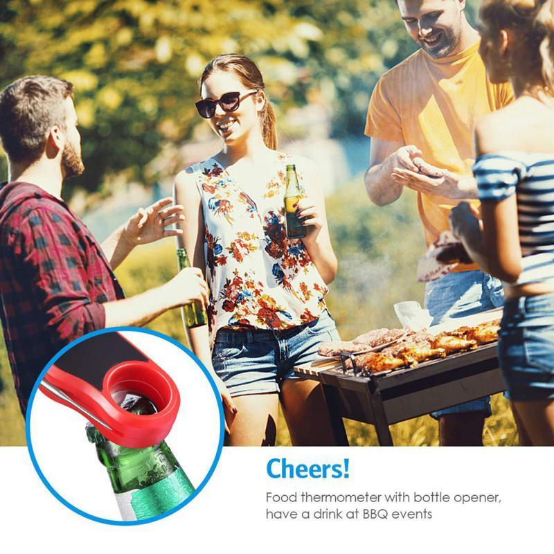 Stylish Instant Read Meat Thermometer Waterproof Ultra Fast Digital Food Water Milk Thermometer With Backlight & Calibration Digital Food Probe for Kitchen Outdoor Grilling And BBQ Stevvex