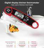 Stylish Instant Read Meat Thermometer Waterproof Ultra Fast Digital Food Water Milk Thermometer With Backlight & Calibration Digital Food Probe for Kitchen Outdoor Grilling And BBQ Stevvex