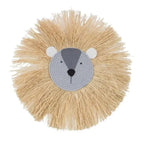 Stylish Interior Hand Woven Cartoon Lion Hanging Decorations Cotton Thread Weaving Animal Head Ornament Children room Wall Hanging Stevvex