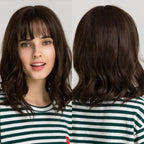 Stylish Light White Blonde Ombre Short Bob Wigs for Women Synthetic Straight Hair Wig Natural Cosplay Party Middle Part Wigs Wigs For Black Women Gifts for Bestfriends Stevvex