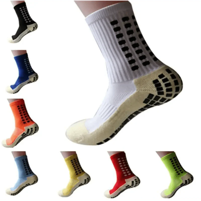 Stylish New Sports Anti Slip Soccer Socks Cotton Football Grip Socks For Men Breathable Sports Running Cycling Socks For Men Stevvex
