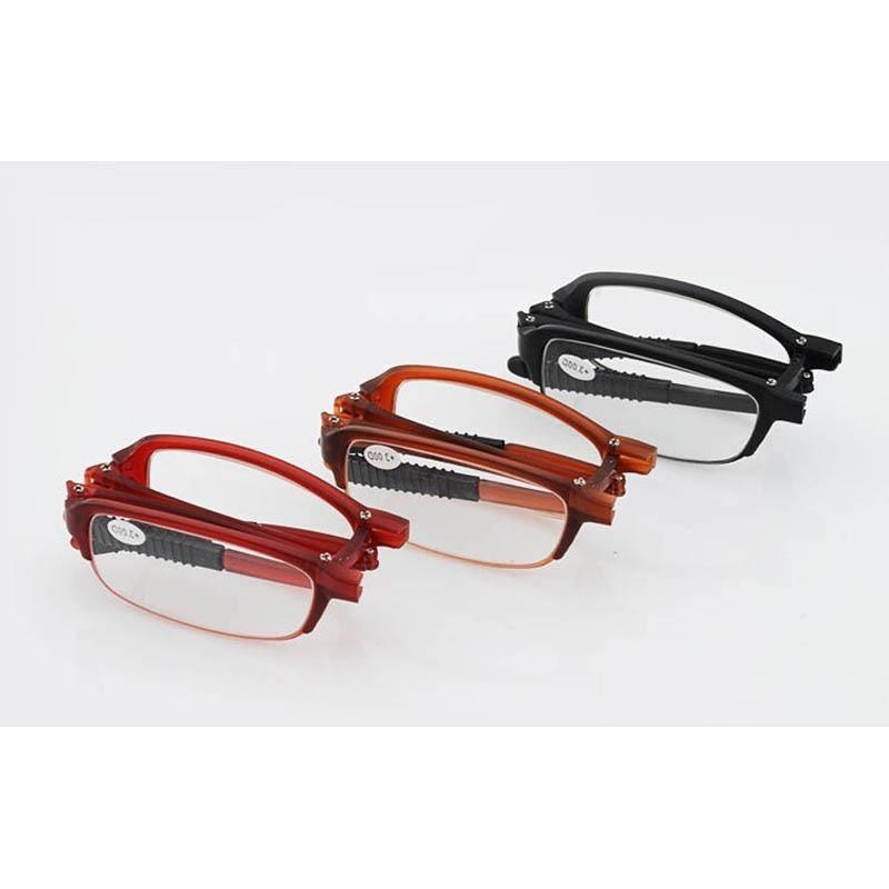 Stylish  Plastic Folding Reading Glasses For Women And  Men Frame Foldable Compact Folding Reading Glasses Women Men Blue Light Blocking Spring Hinge Readers Computer Slim Pocket Eyeglasses Stevvex