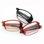 Stylish  Plastic Folding Reading Glasses For Women And  Men Frame Foldable Compact Folding Reading Glasses Women Men Blue Light Blocking Spring Hinge Readers Computer Slim Pocket Eyeglasses Stevvex