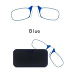 Stylish Polarized Legless Clamp Nose Reading Lightweight Glasses For Men And Women Unique Design  Portable Glasses Case Can Be Attached To The Mobile Phone Case Anti Blue Light Glasses ectangular Reading Glasses Stevvex