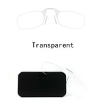 Stylish Polarized Legless Clamp Nose Reading Lightweight Glasses For Men And Women Unique Design  Portable Glasses Case Can Be Attached To The Mobile Phone Case Anti Blue Light Glasses ectangular Reading Glasses Stevvex