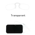 Stylish Polarized Legless Clamp Nose Reading Lightweight Glasses For Men And Women Unique Design  Portable Glasses Case Can Be Attached To The Mobile Phone Case Anti Blue Light Glasses ectangular Reading Glasses Stevvex