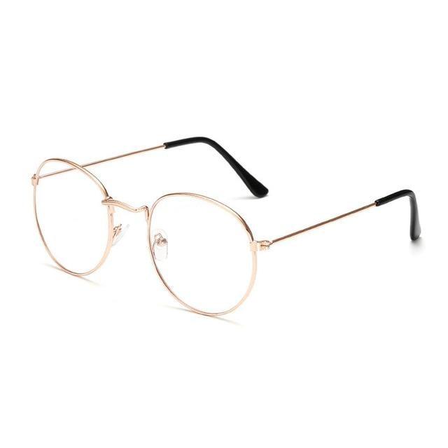 Stylish  Reading Glasses With  Metal Round Frame For  Men & Women Blue Light Blocking Glasses for Women Men Round Metal Frame Clear Lens Computer Eyeglasses Stevvex