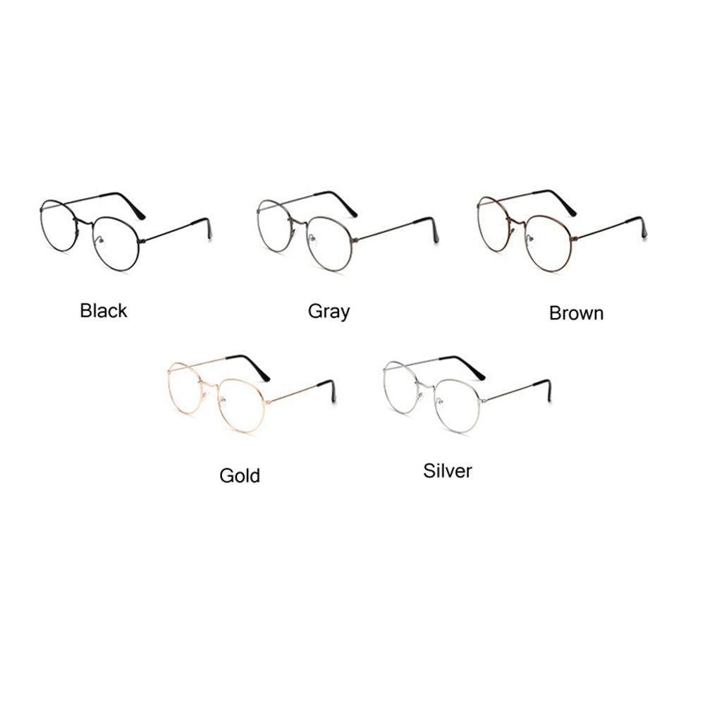 Stylish  Reading Glasses With  Metal Round Frame For  Men & Women Blue Light Blocking Glasses for Women Men Round Metal Frame Clear Lens Computer Eyeglasses Stevvex