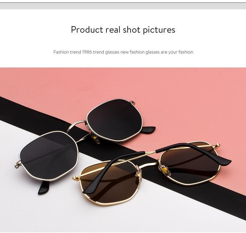Stylish Small Round Polarized Sunglasses for Men Women Sunglasses For Hexagon Shape Sunglasses New Women Sunglasses In Metal Colorful Frame Glasses Eyewear For Men Women Stevvex