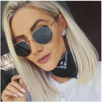 Stylish Small Round Polarized Sunglasses for Men Women Sunglasses For Hexagon Shape Sunglasses New Women Sunglasses In Metal Colorful Frame Glasses Eyewear For Men Women Stevvex
