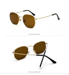Stylish Small Round Polarized Sunglasses for Men Women Sunglasses For Hexagon Shape Sunglasses New Women Sunglasses In Metal Colorful Frame Glasses Eyewear For Men Women Stevvex