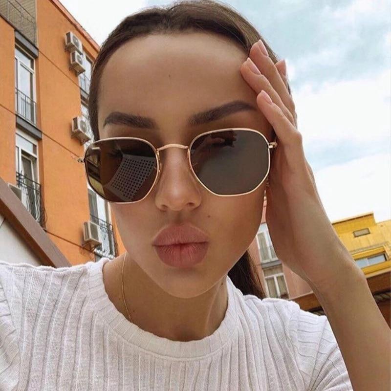 Stylish Small Round Polarized Sunglasses for Men Women Sunglasses For Hexagon Shape Sunglasses New Women Sunglasses In Metal Colorful Frame Glasses Eyewear For Men Women Stevvex