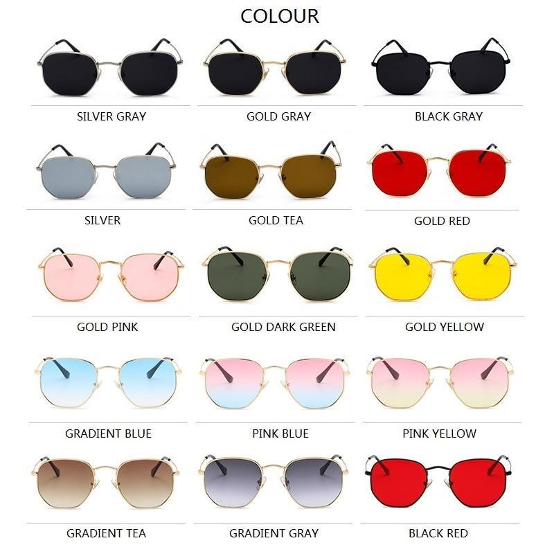 Stylish Small Round Polarized Sunglasses for Men Women Sunglasses For Hexagon Shape Sunglasses New Women Sunglasses In Metal Colorful Frame Glasses Eyewear For Men Women Stevvex
