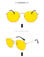 Stylish Small Round Polarized Sunglasses for Men Women Sunglasses For Hexagon Shape Sunglasses New Women Sunglasses In Metal Colorful Frame Glasses Eyewear For Men Women Stevvex
