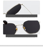 Stylish Small Round Polarized Sunglasses for Men Women Sunglasses For Hexagon Shape Sunglasses New Women Sunglasses In Metal Colorful Frame Glasses Eyewear For Men Women Stevvex
