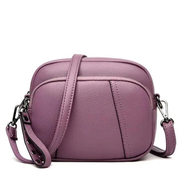 Stylish Soft Leather Women's Cross-body Bags Shoulder Bag Small Casual with Detachable Adjustable Strap Large Capacity Stevvex