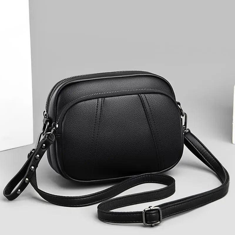 Stylish Soft Leather Women's Cross-body Bags Shoulder Bag Small Casual with Detachable Adjustable Strap Large Capacity Stevvex