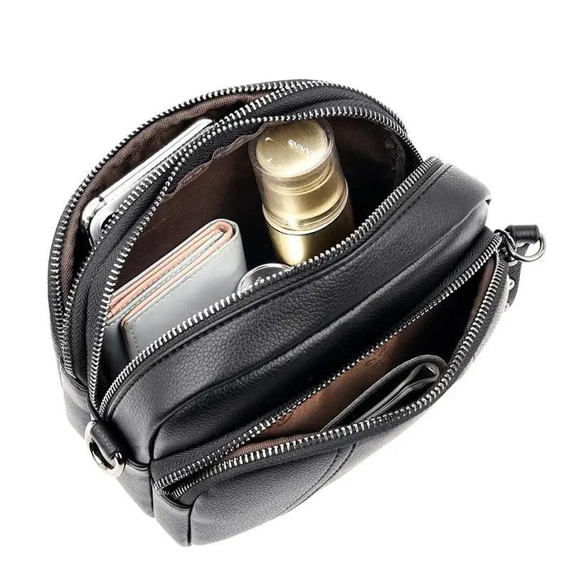 Stylish Soft Leather Women's Cross-body Bags Shoulder Bag Small Casual with Detachable Adjustable Strap Large Capacity Stevvex