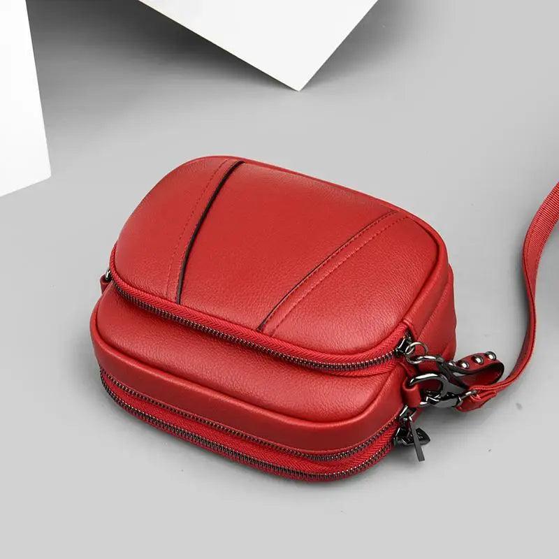 Stylish Soft Leather Women's Cross-body Bags Shoulder Bag Small Casual with Detachable Adjustable Strap Large Capacity Stevvex