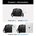 Stylish Soft Leather Women's Cross-body Bags Shoulder Bag Small Casual with Detachable Adjustable Strap Large Capacity Stevvex