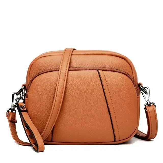 Stylish Soft Leather Women's Cross-body Bags Shoulder Bag Small Casual with Detachable Adjustable Strap Large Capacity Stevvex