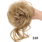 Stylish Synthetic Hair Bun Chignon Messy Curly Hair Band Elastic Scrunchy False Hair Pieces For Women Hairpins Black Brown Clip in Hair Extension For Volumized Hair Buns For Girls