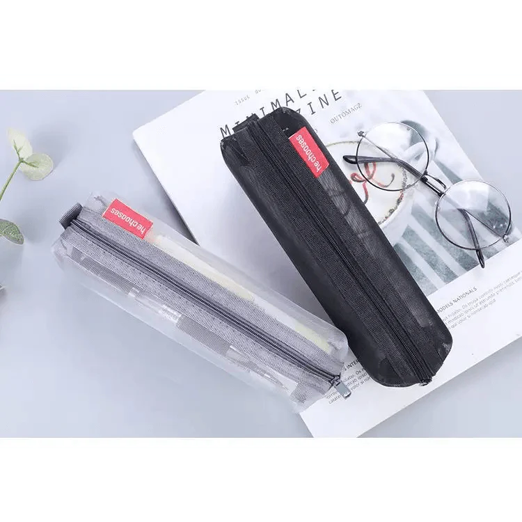 Stylish Transparent Office Pencil Case Simple Design Pen Bags Cute Storage Lightweight Pencil Bags For Student Stevvex