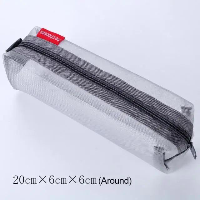Stylish Transparent Office Pencil Case Simple Design Pen Bags Cute Storage Lightweight Pencil Bags For Student Stevvex