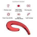 Stylish Unique Design Bone Conduction Earphone Wireless Bluetooth 4.2 Sports Stereo Headset For Laptop Ear Hook Ear Buds Lightweight Waterproof Earpiece For Business
