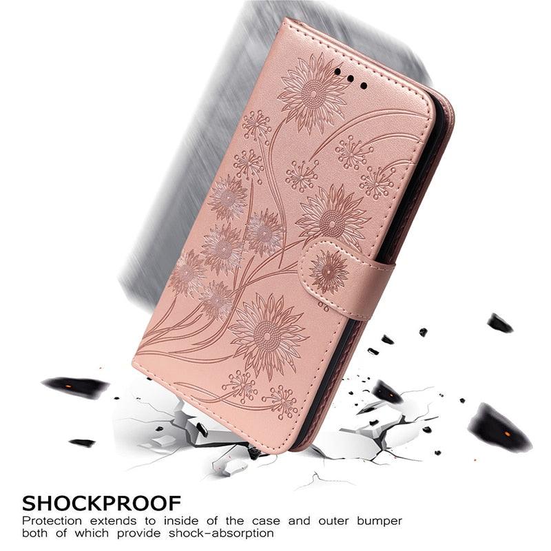 Stylish Wallet  Flip Cover Embossing Credit Cards Slot Pockets PU Leather Wallet Cover For Xiaomi Redmi Note 9 7 8 Pro 9A 7A 9C 8T 6 Leather Flip Book Case For Red MI 11 Note 10 9T 5 9S Po co X3 NFC M3 M4 4X Cover Stevvex