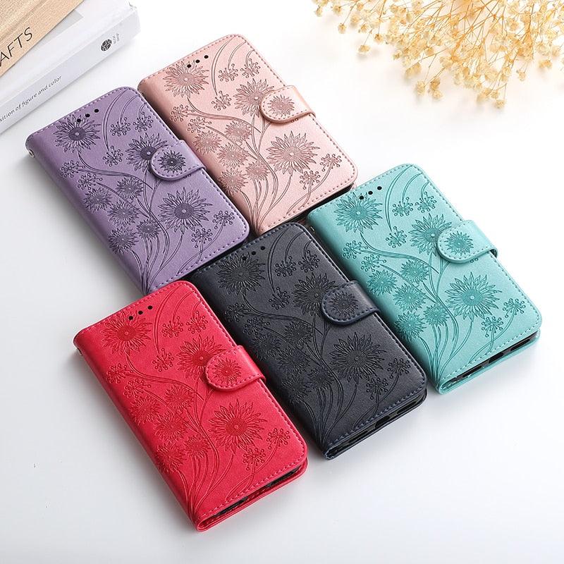 Stylish Wallet  Flip Cover Embossing Credit Cards Slot Pockets PU Leather Wallet Cover For Xiaomi Redmi Note 9 7 8 Pro 9A 7A 9C 8T 6 Leather Flip Book Case For Red MI 11 Note 10 9T 5 9S Po co X3 NFC M3 M4 4X Cover Stevvex