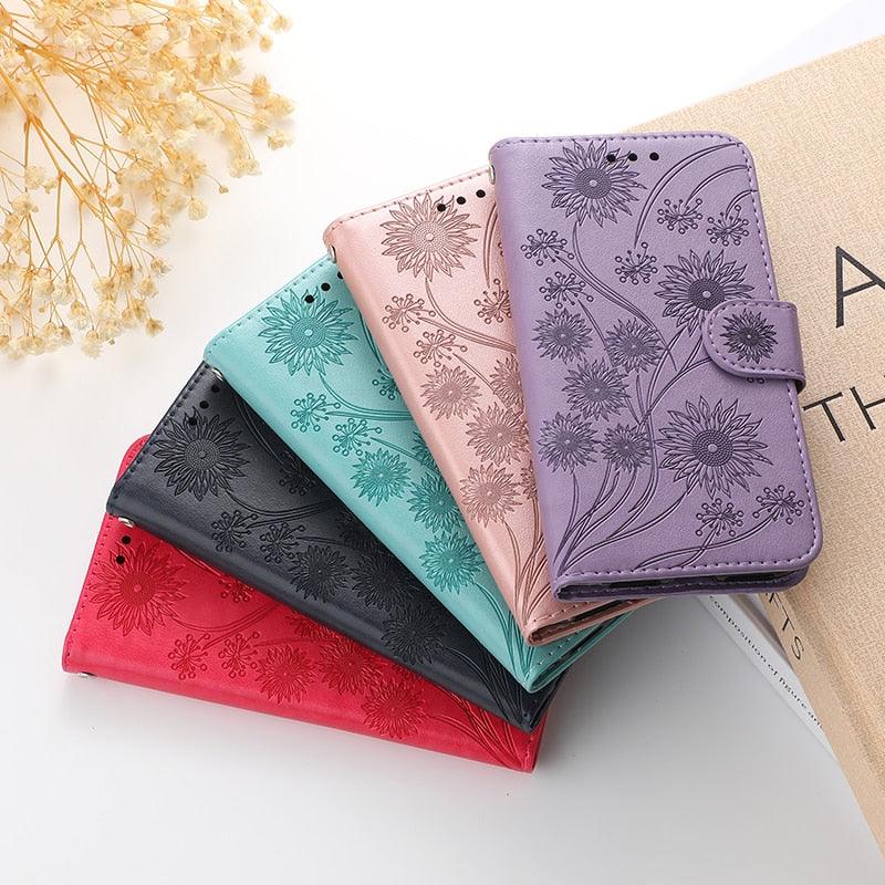 Stylish Wallet  Flip Cover Embossing Credit Cards Slot Pockets PU Leather Wallet Cover For Xiaomi Redmi Note 9 7 8 Pro 9A 7A 9C 8T 6 Leather Flip Book Case For Red MI 11 Note 10 9T 5 9S Po co X3 NFC M3 M4 4X Cover Stevvex