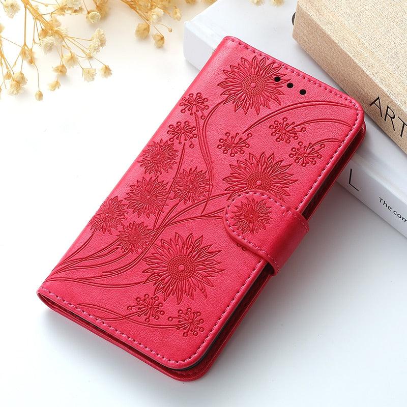 Stylish Wallet  Flip Cover Embossing Credit Cards Slot Pockets PU Leather Wallet Cover For Xiaomi Redmi Note 9 7 8 Pro 9A 7A 9C 8T 6 Leather Flip Book Case For Red MI 11 Note 10 9T 5 9S Po co X3 NFC M3 M4 4X Cover Stevvex