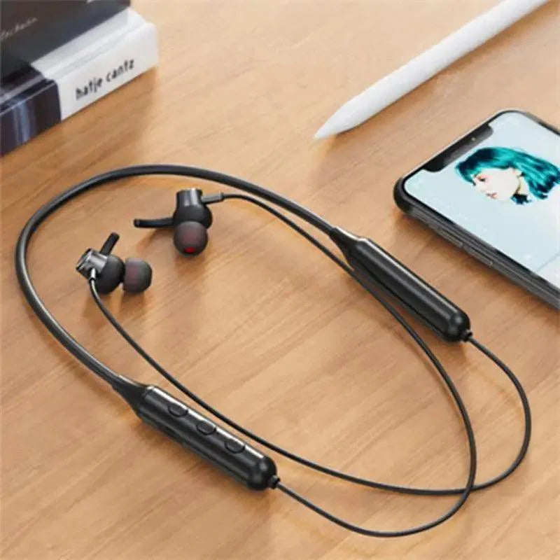 Stylish  Wireless Bluetooth Earphones Magnetic Sports Running Headset IPX5 Waterproof  Noise Cancelling Stereo Magnetic Earphones With Mic For Workout Running Gym Stevvex